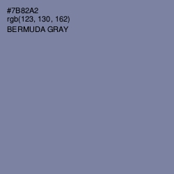 #7B82A2 - Bermuda Gray Color Image