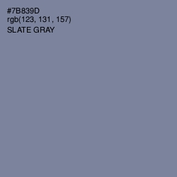 #7B839D - Slate Gray Color Image