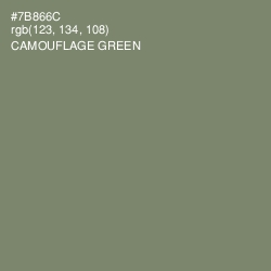 #7B866C - Camouflage Green Color Image