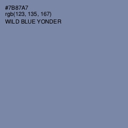 #7B87A7 - Wild Blue Yonder Color Image