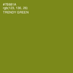 #7B881A - Trendy Green Color Image