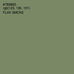 #7B8865 - Flax Smoke Color Image