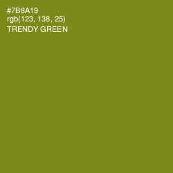 #7B8A19 - Trendy Green Color Image