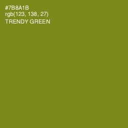 #7B8A1B - Trendy Green Color Image