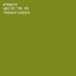 #7B8A1D - Trendy Green Color Image
