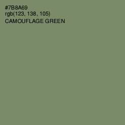 #7B8A69 - Camouflage Green Color Image