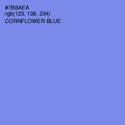 #7B8AEA - Cornflower Blue Color Image