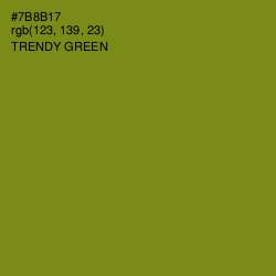 #7B8B17 - Trendy Green Color Image