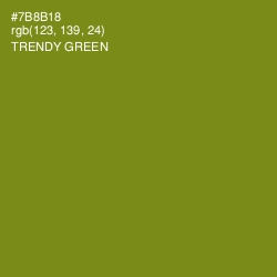 #7B8B18 - Trendy Green Color Image