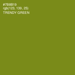 #7B8B19 - Trendy Green Color Image