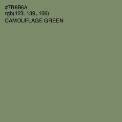 #7B8B6A - Camouflage Green Color Image