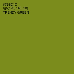 #7B8C1C - Trendy Green Color Image