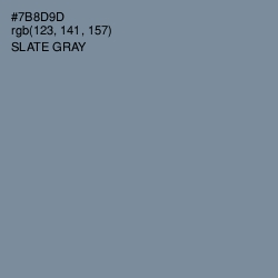 #7B8D9D - Slate Gray Color Image