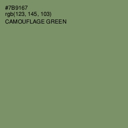 #7B9167 - Camouflage Green Color Image