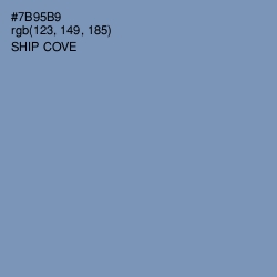 #7B95B9 - Ship Cove Color Image