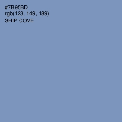 #7B95BD - Ship Cove Color Image
