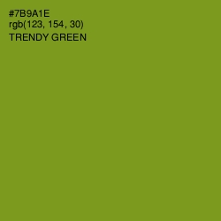 #7B9A1E - Trendy Green Color Image