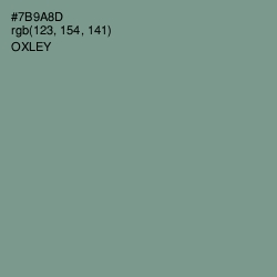 #7B9A8D - Oxley Color Image