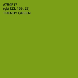 #7B9F17 - Trendy Green Color Image