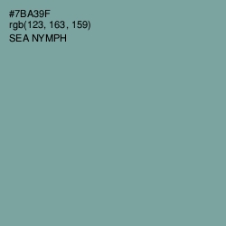 #7BA39F - Sea Nymph Color Image
