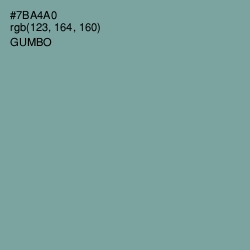 #7BA4A0 - Gumbo Color Image