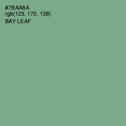 #7BAA8A - Bay Leaf Color Image