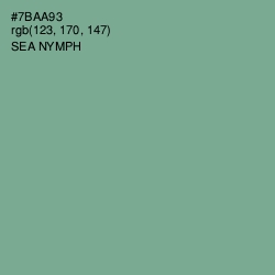 #7BAA93 - Sea Nymph Color Image