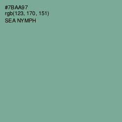 #7BAA97 - Sea Nymph Color Image