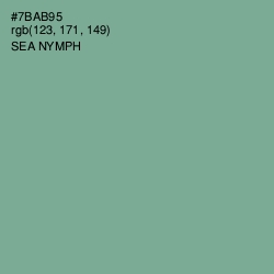 #7BAB95 - Sea Nymph Color Image