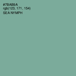 #7BAB9A - Sea Nymph Color Image