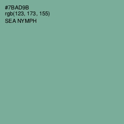 #7BAD9B - Sea Nymph Color Image