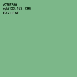 #7BB788 - Bay Leaf Color Image