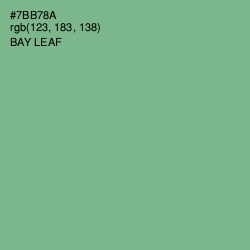 #7BB78A - Bay Leaf Color Image