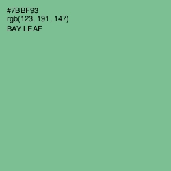 #7BBF93 - Bay Leaf Color Image