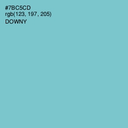 #7BC5CD - Downy Color Image