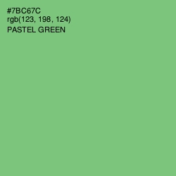 #7BC67C - Pastel Green Color Image