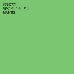 #7BC771 - Mantis Color Image