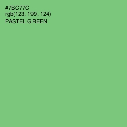 #7BC77C - Pastel Green Color Image