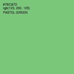 #7BC87D - Pastel Green Color Image