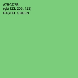 #7BCD7B - Pastel Green Color Image
