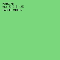 #7BD77B - Pastel Green Color Image