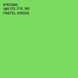 #7BDA60 - Pastel Green Color Image
