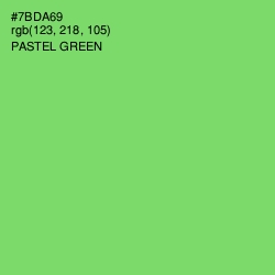 #7BDA69 - Pastel Green Color Image