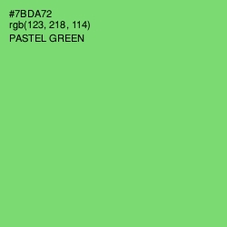 #7BDA72 - Pastel Green Color Image