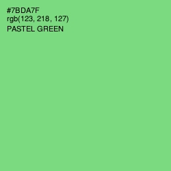 #7BDA7F - Pastel Green Color Image