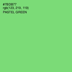 #7BDB77 - Pastel Green Color Image