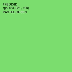 #7BDD6D - Pastel Green Color Image