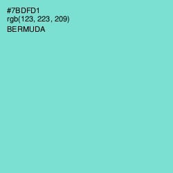 #7BDFD1 - Bermuda Color Image