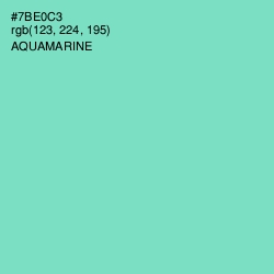 #7BE0C3 - Aquamarine Color Image