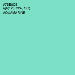 #7BE0C5 - Aquamarine Color Image